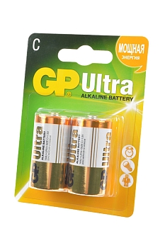 Батарейка (элемент питания) GP Ultra GP14AU-2CR2 LR14 BL2, 1 штука