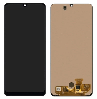 Дисплей (экран в сборе) для телефона Samsung Galaxy A31 (A315F) в рамке, черный (OLED)