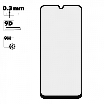 Защитное стекло для телефона Samsung Galaxy A31 (A315F) Edge To Edge 9H Glass Shield 9D 0, 3 мм (желтая подложка)