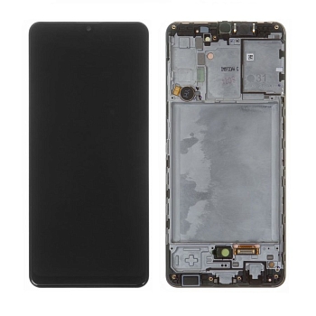 Дисплей для Samsung Galaxy A31 (A315F) в рамке + тачскрин, черный (оригинал)