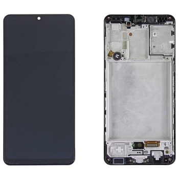 Дисплей Samsung A315F (A31) в рамке (черный) сервисный ориг 100% Super AMOLED